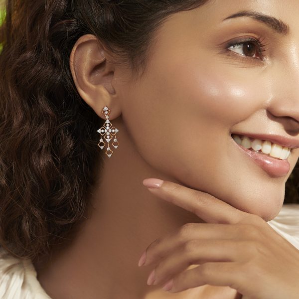 Dazzling Droplets Diamond Drop Earrings - Image 2