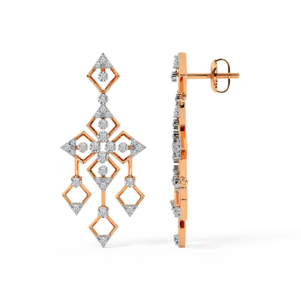 Dazzling Droplets Diamond Drop Earrings - Image 5