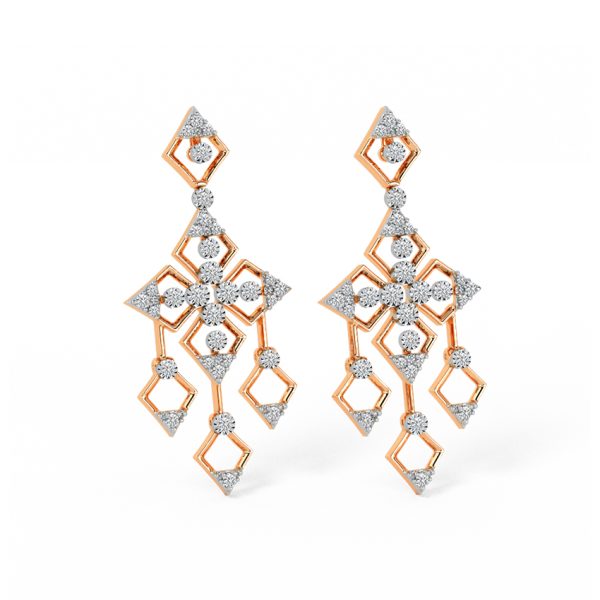 Dazzling Droplets Diamond Drop Earrings - Image 6