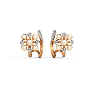 Bloom Burst Diamond Hoop Earrings