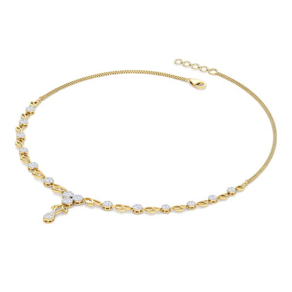 Lotus Petal Diamond Necklace - Image 4