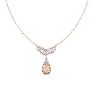 Lupine Wood Grain Diamond Necklace