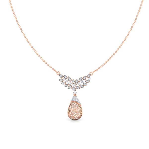Lupine Wood Grain Diamond Necklace