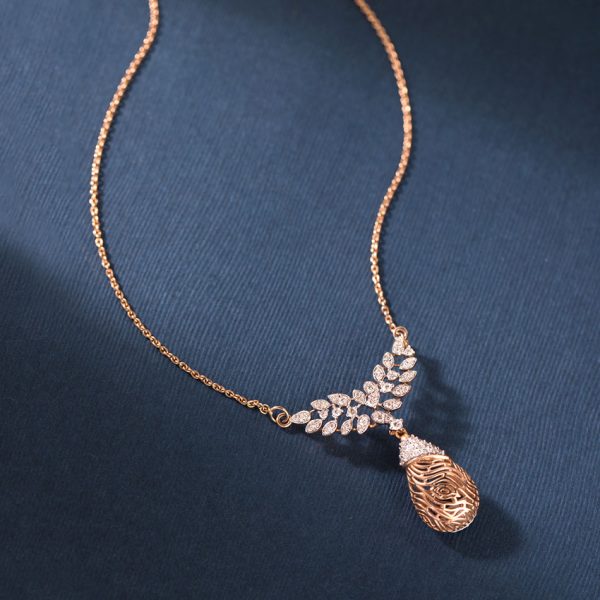 Lupine Wood Grain Diamond Necklace - Image 3