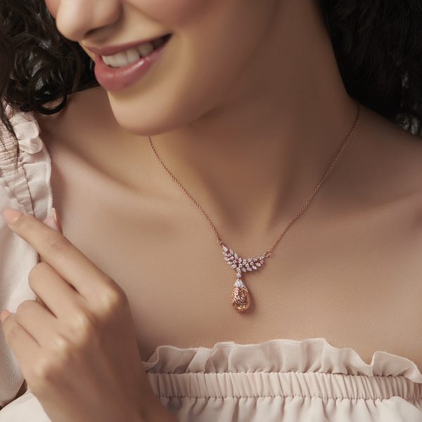 Lupine Wood Grain Diamond Necklace - Image 2