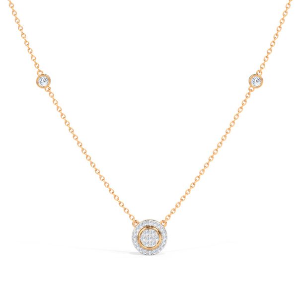 Halo Circlet Diamond Necklace - Image 4
