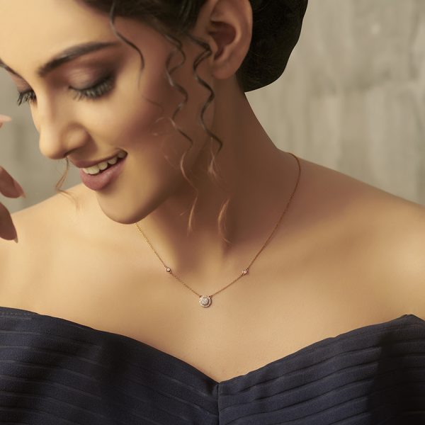 Halo Circlet Diamond Necklace - Image 2