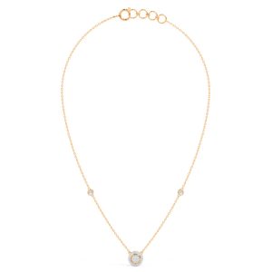 Halo Circlet Diamond Necklace