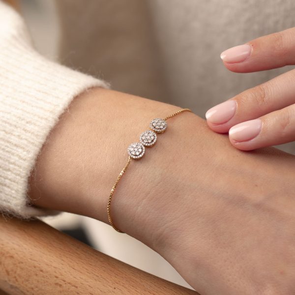 Ahana Seven Stone Adjustable Diamond Bracelet - Image 3