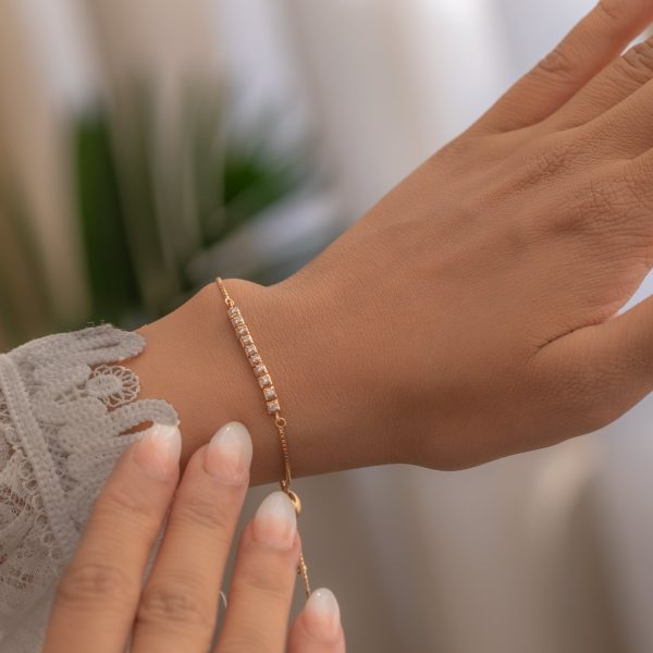 Cubic Diamond Adjustable Bracelet - Image 2